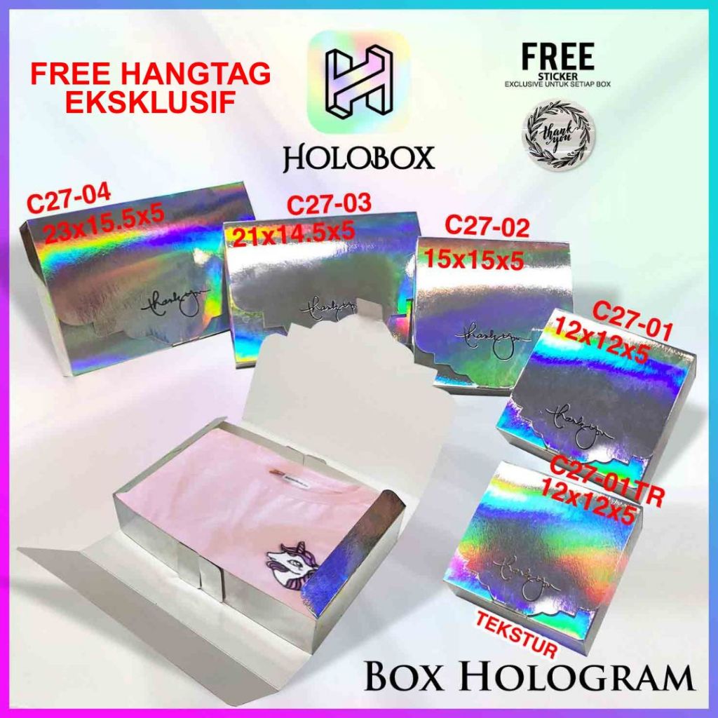 

Box Hologram /Bungkus Souvenir Kado / Serbaguna / Box Packing / C27