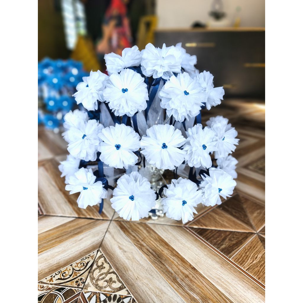 (15pcs )bunga telur Dahlia/pokok telur maulid/bunga telur bahatam/souvernir aqiqah/pernikahan