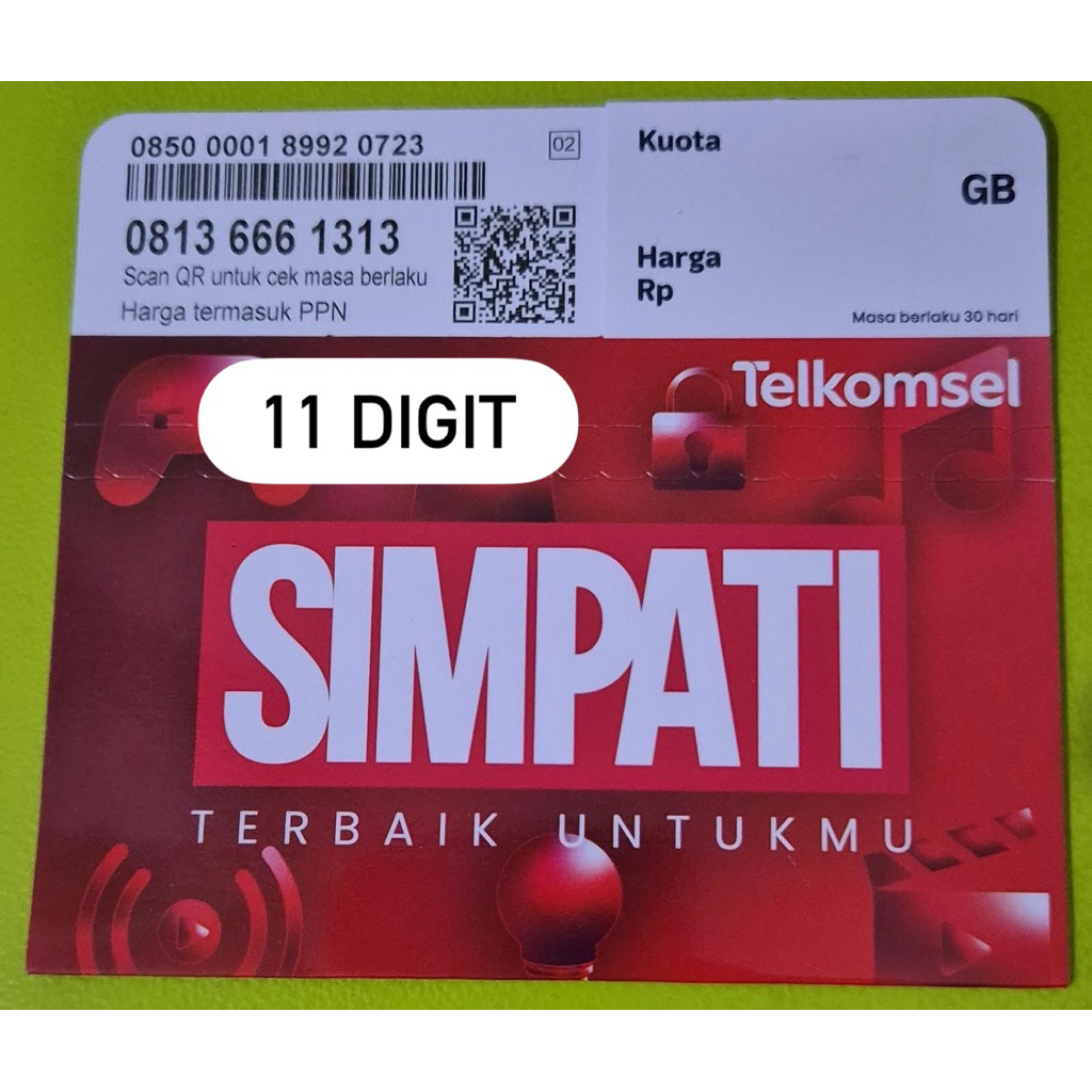 SIMPATI 11 DIGIT 0813 666 1313 NOMOR CANTIK KARTU PERDANA SIMPATI AS LOOP TELKOMSEL 4G BEST SELLER T