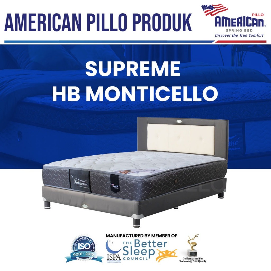 AMERICAN PILLO SET SPRING BED TYPE SUPREME