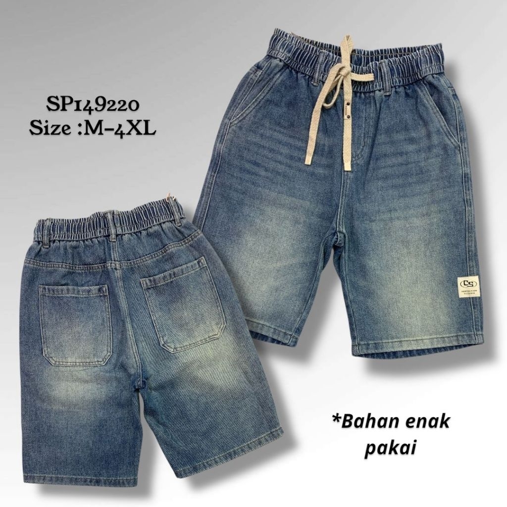 Celana Pendek Pria | Celana Pendek Pria Pinggang Karet | Celana Pendek Jeans