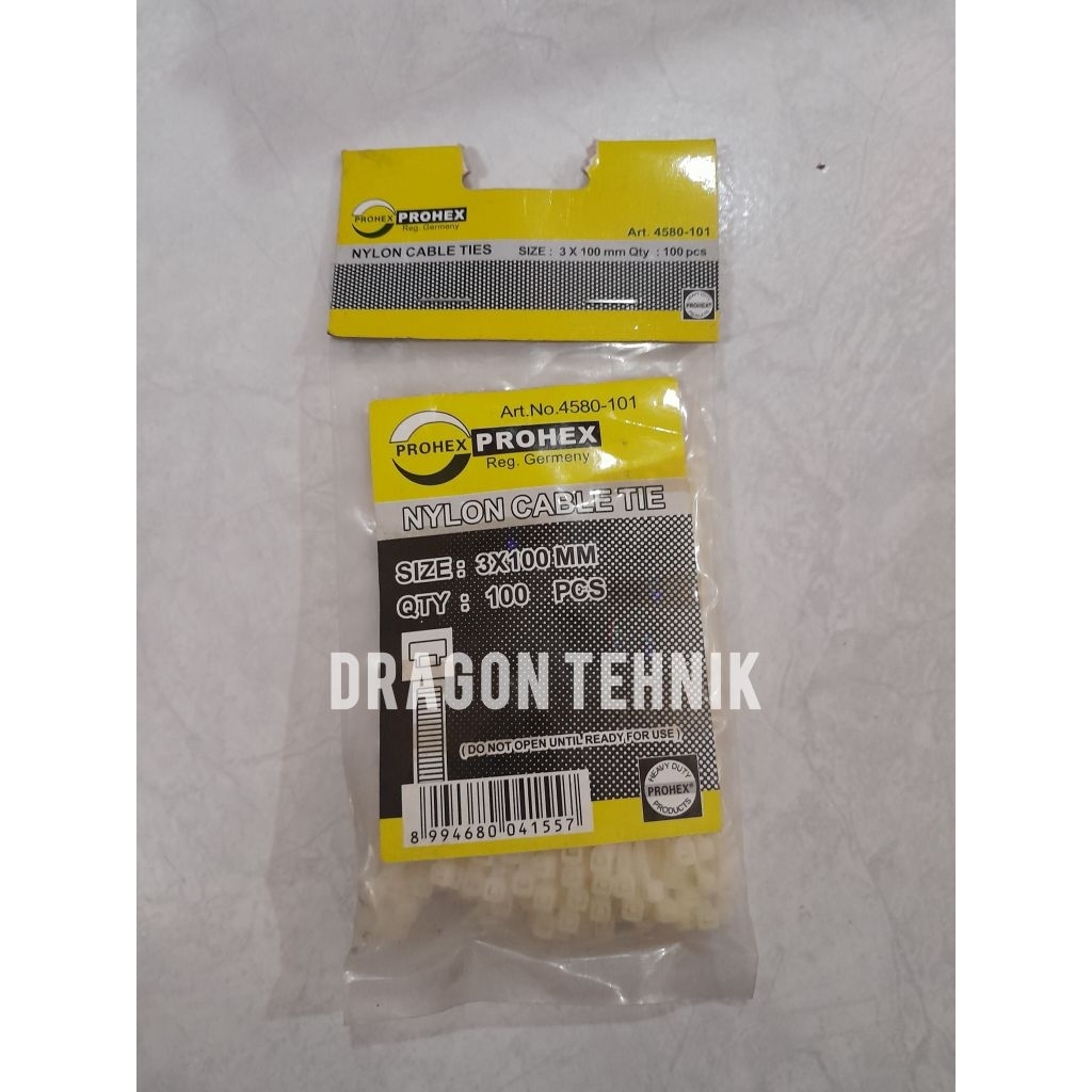 

Kabel Ties Prohex Putih 3x100