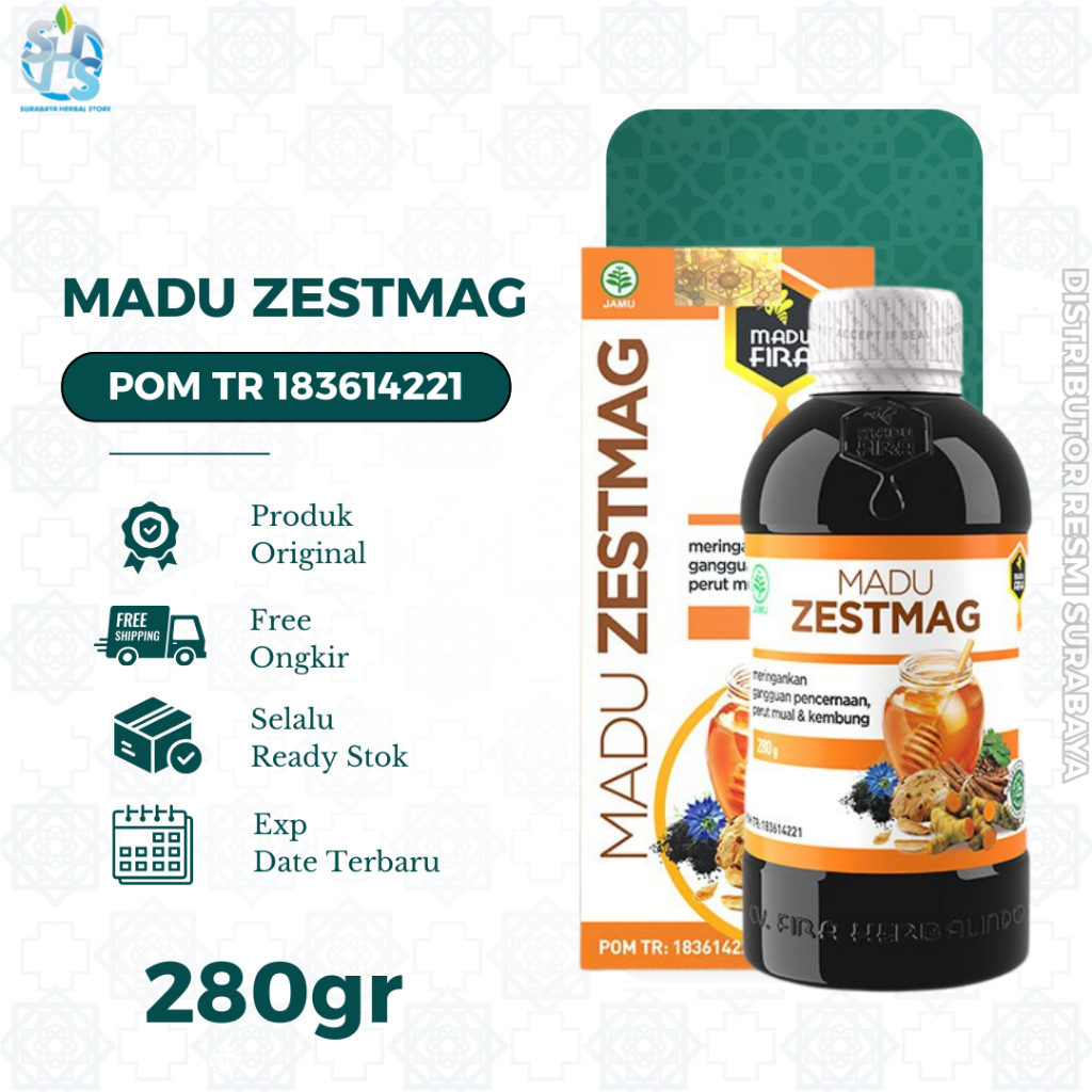 Madu Zestmag Original  100 % Asli Madu Herbal Asam Lambung Maag