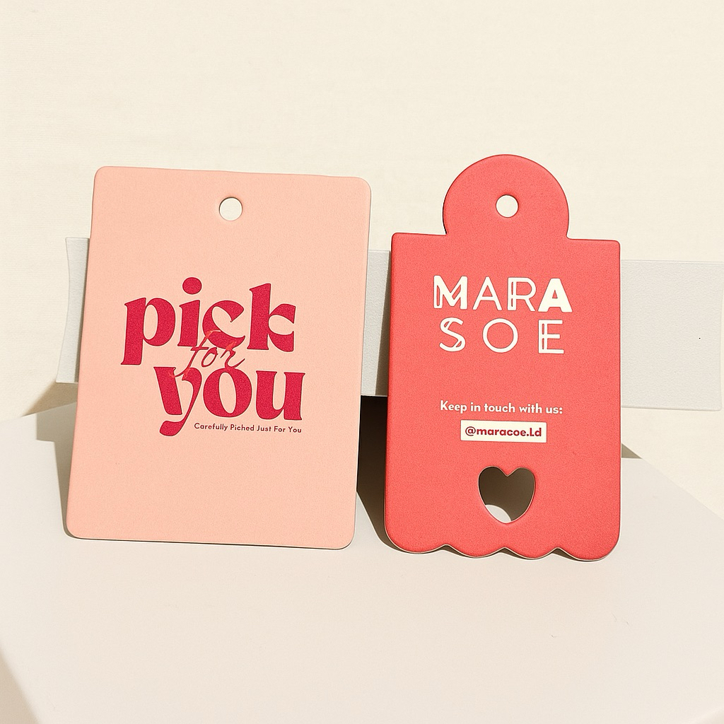 

(Free Design) Hangtag Baju Hangtag Custom Label Merk Baju Tag Harga Full Colour 2sisi 6000pcs