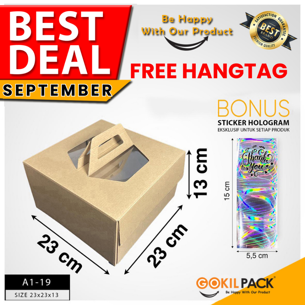 

KOTAK|KUE TAR|CAKE|DUS|BOX|MIKA|MURAH|23x23x13|A1-19