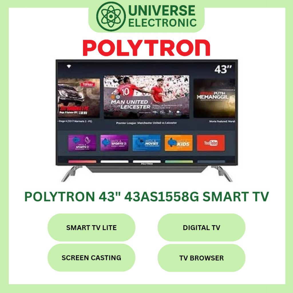 POLYTRON PLD43AS1558G / PLD 43AS1558 SMART TV 43 Inch