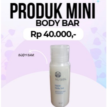 

body bar sabun mandi kemasan MINI 60 ml