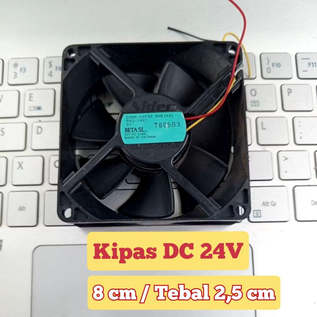 Kipas DC 8 CM 24V / Tebal 2.5CM