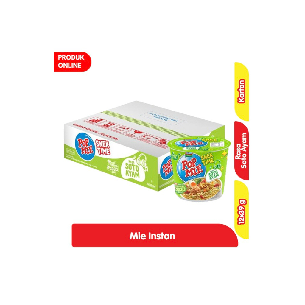 

[READY STOCK] Pop Mi Mie Instan Cup Soto Ayam 12 x 39 g - Karton