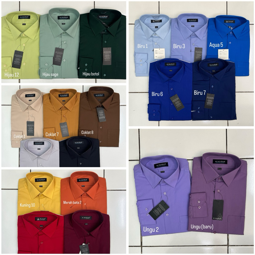 Kemeja Alisan Pria polos lengan panjang REGULER / Kemeja Pria / Pakaian pria / Kemeja Alisan