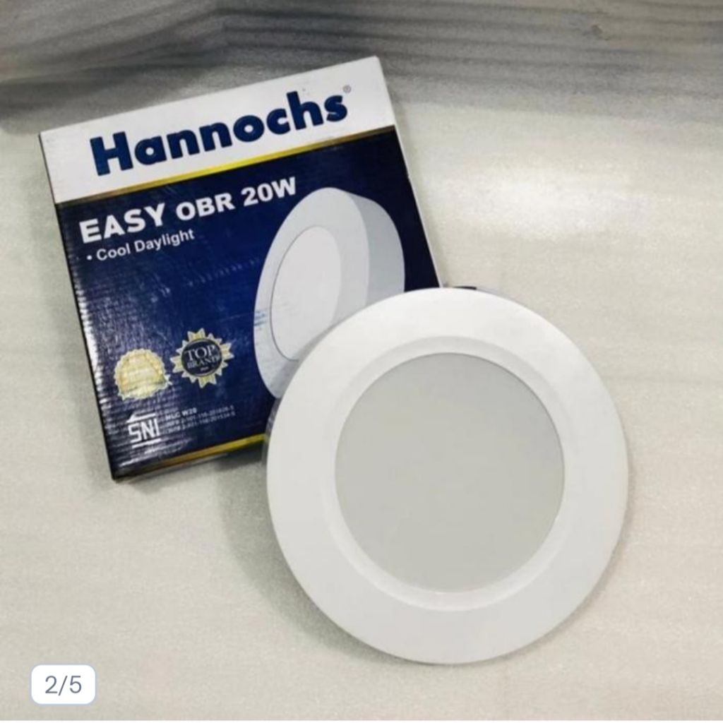 Lampu Downlight LED Bulat Tempel OB Outbow Hannochs Easy OBR 20 Watt