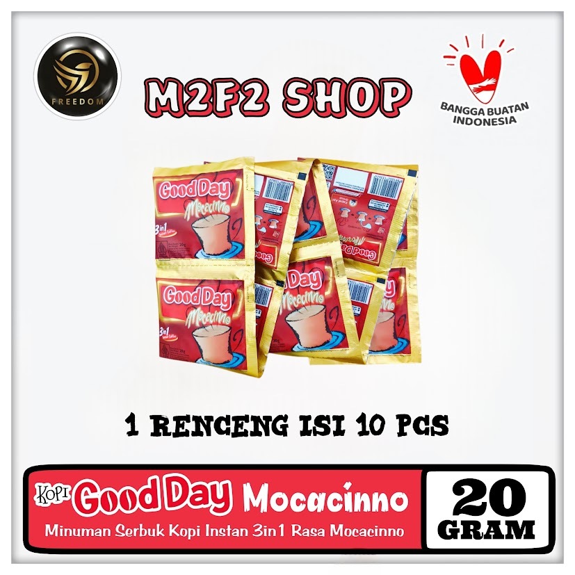 

Good Day Mocacinno 3in1 Kopi Instant Sachet | GT - 20 gr (Kemasan 1 Renceng)