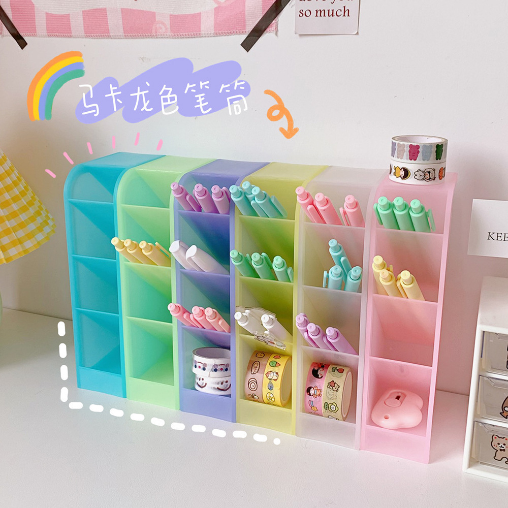 

Desktop Organizer Tempat Pensil Warna Soft Pastel Macaron