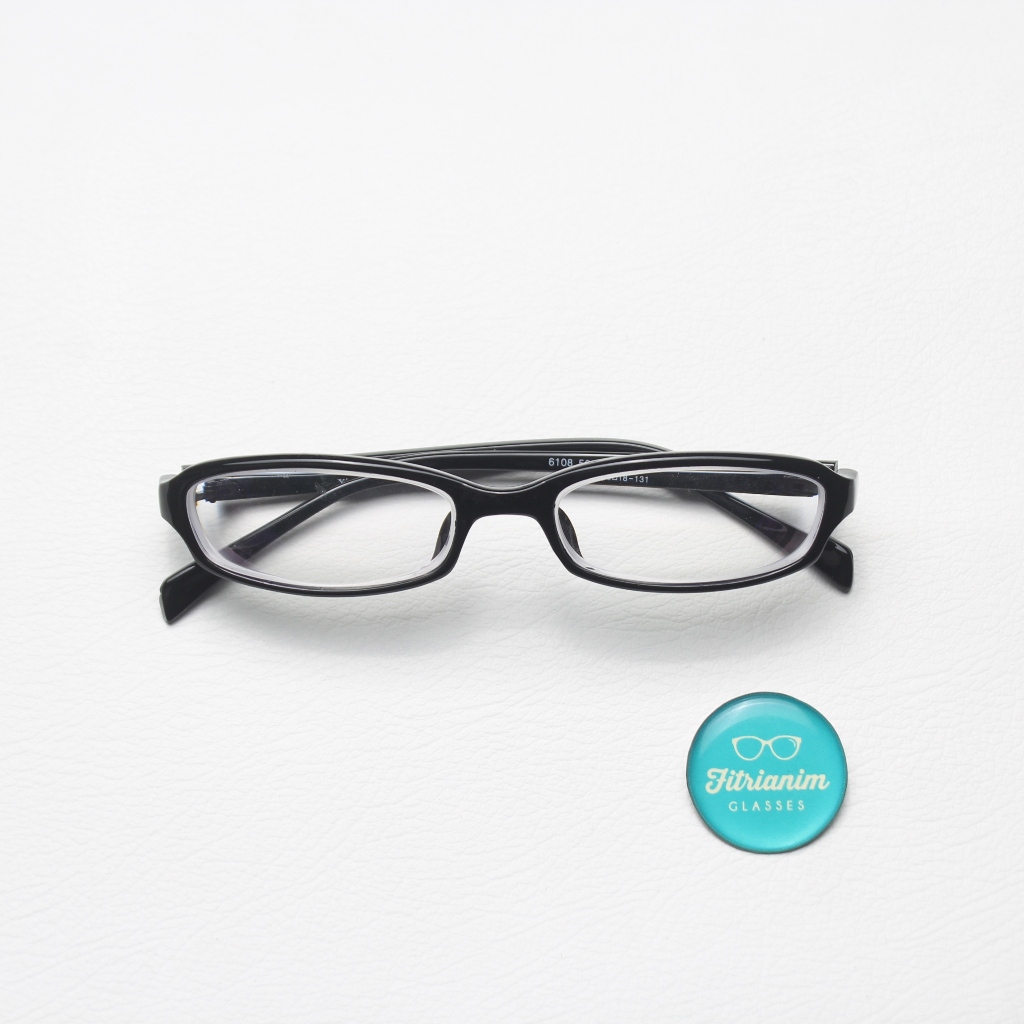 Kacamata Minus 10 Frame Kotak Kecil - Lensa Tipis Hi Index 1.67