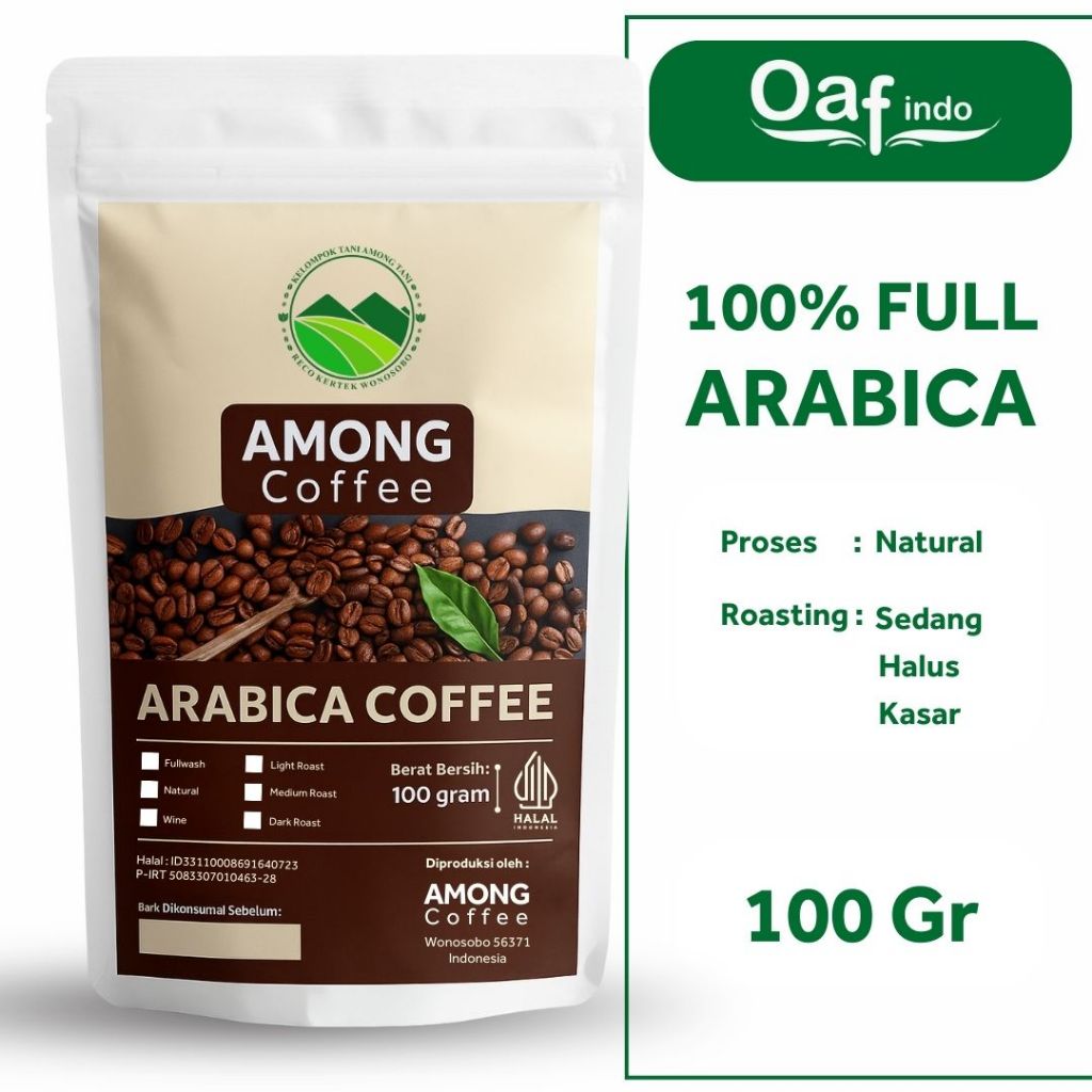 

Kopi Arabica 100% Temanggung Among Tani Coffee Posong Proses Natural