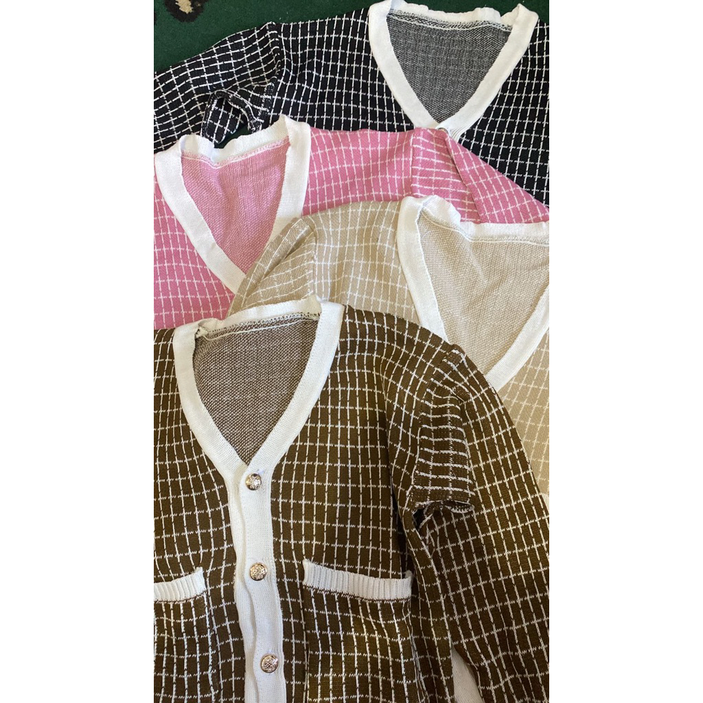 Cardigan Premium kotak kotak