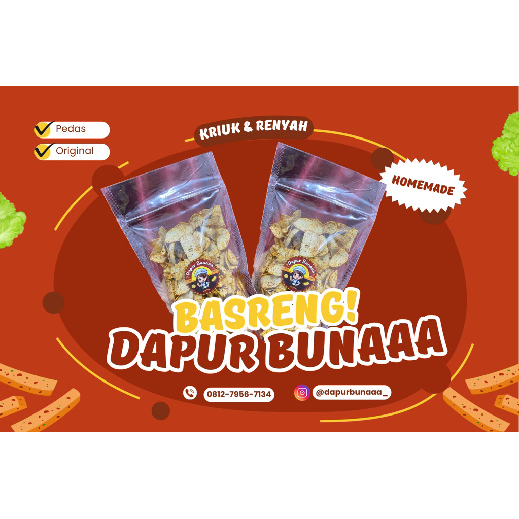

Basreng Pedas Daun Jeruk Dapur Bunaa | 150gr