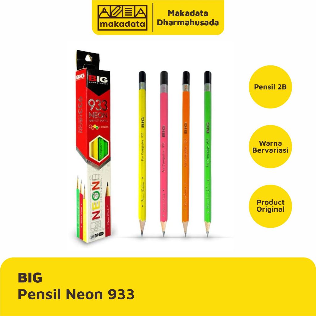 

PENCIL | PENSIL 2B BIG 933 NEON (1 PAK)