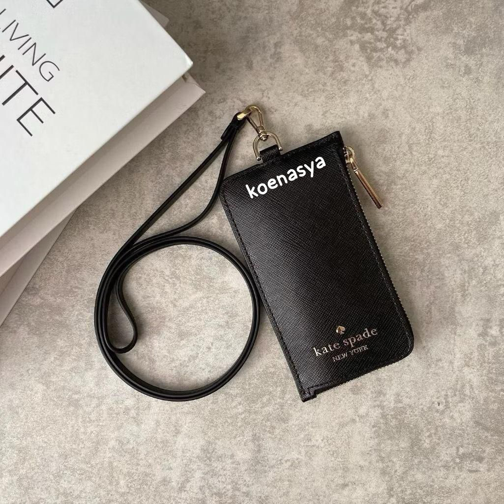 

lanyard original ks card case zip id madison black new