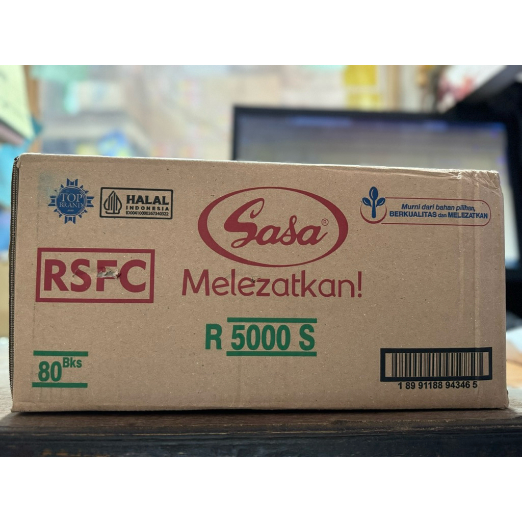 

Sasa penyedap rasa R 5000 S, 85 gram @ 80 bks / 1 dus