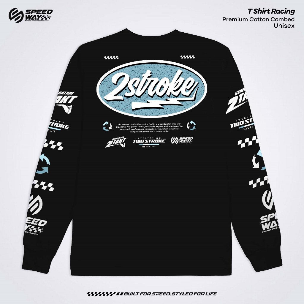 KAOS 2 STROKE NEVER DIE - Two Stroke Racing - Tshirt Longsleeve 2 Tak 2Stroke FIZR Ninja Rx King I B