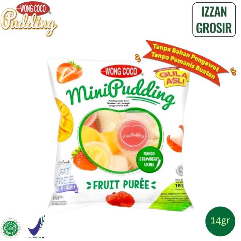 

Wong Coco Mini Pudding 4 x 14gr - isi 4 cup pudding mini praktis