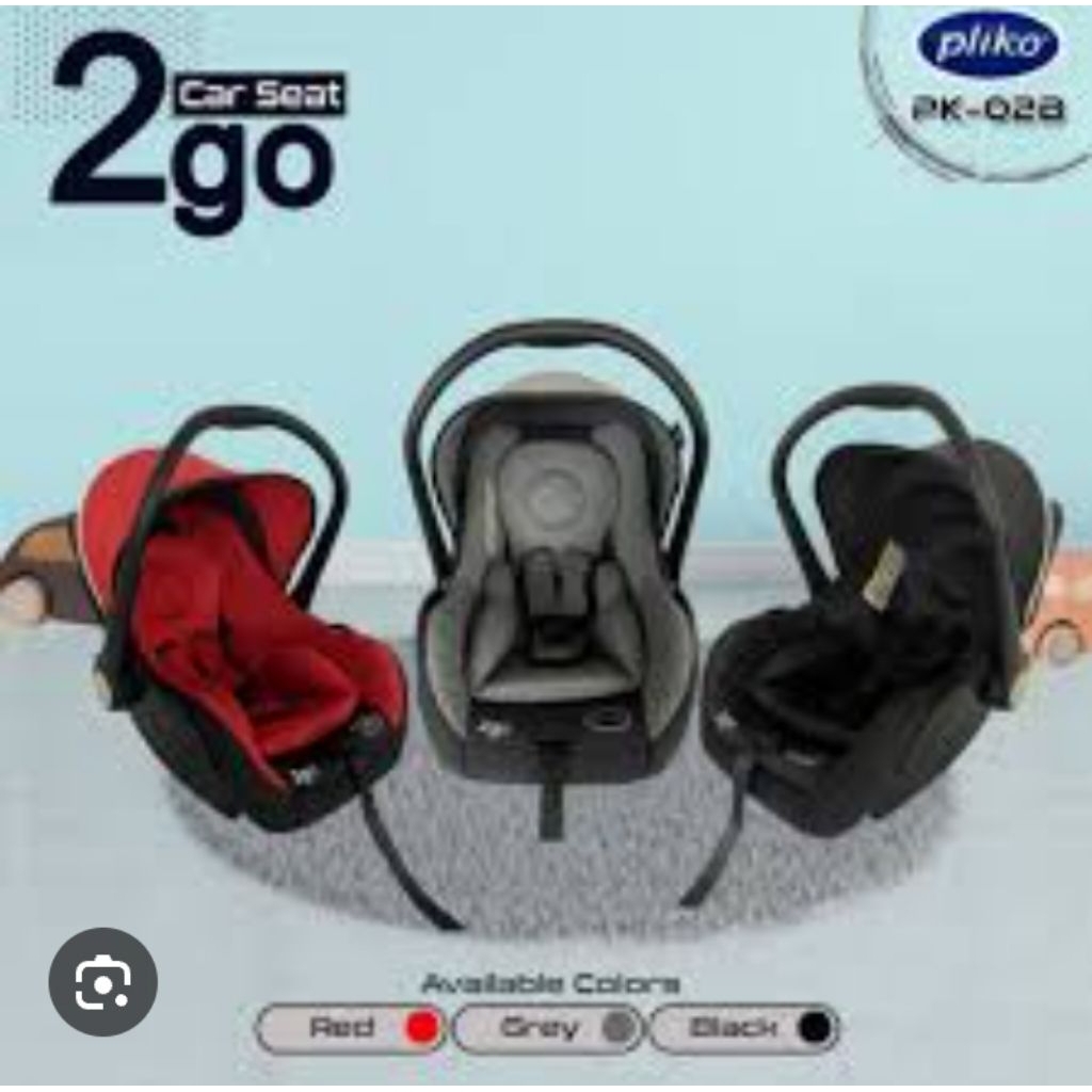 carseat Pliko 2Go - HITAM, ABU ABU