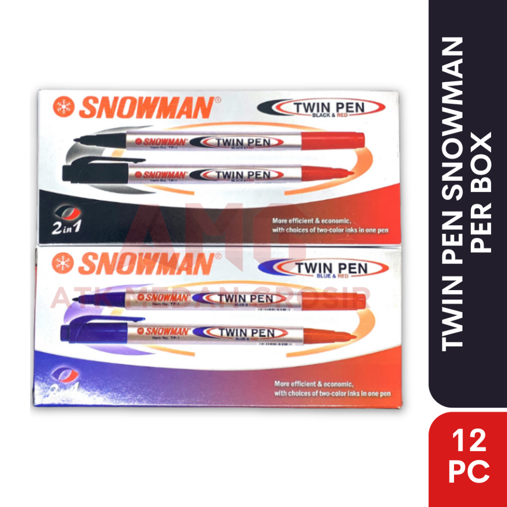 

SNOWMAN TWIN PEN PER BOX ISI 12 PCS
