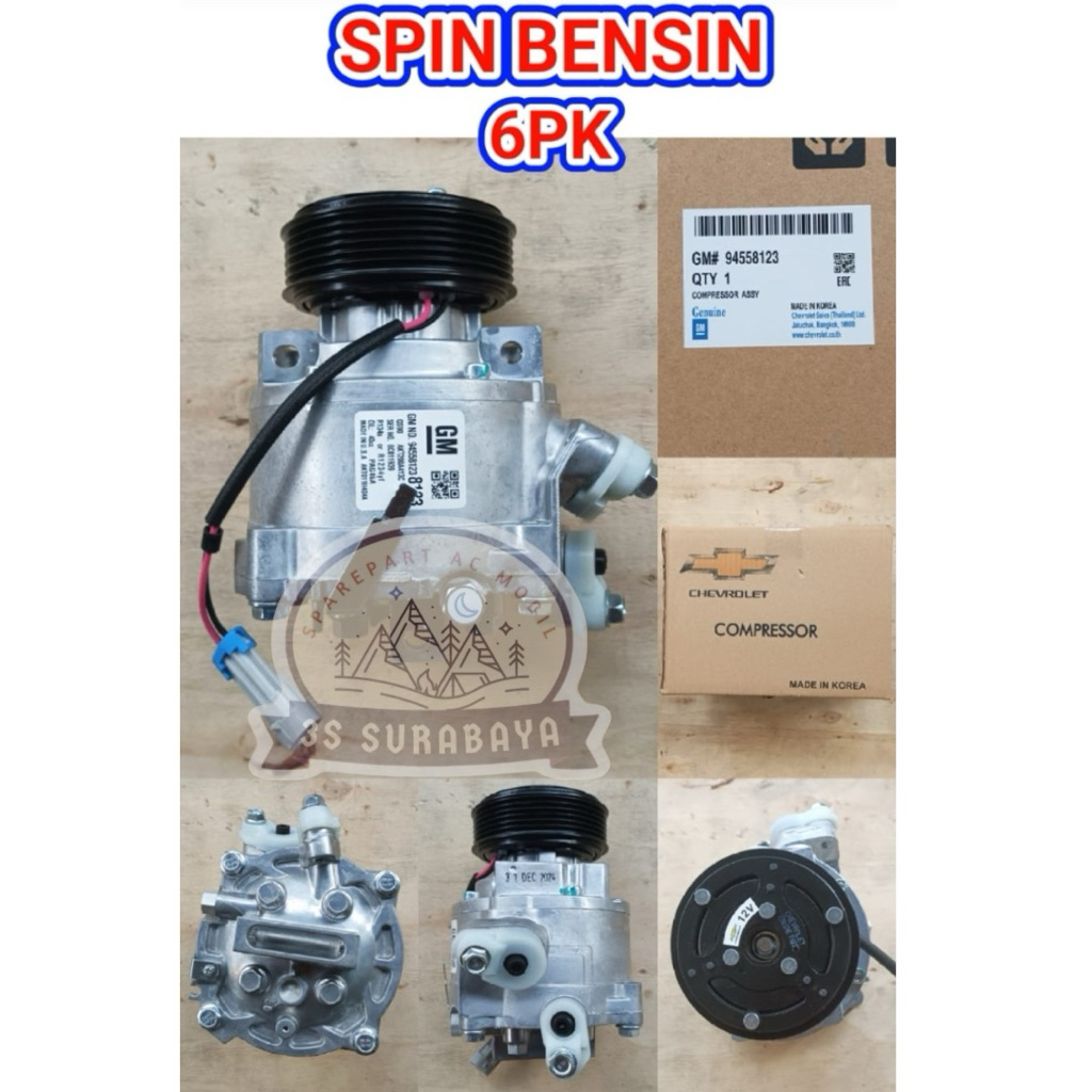 Kompresor Spin Bensin Chevrolet Compressor Ac mobil (Baru/New)