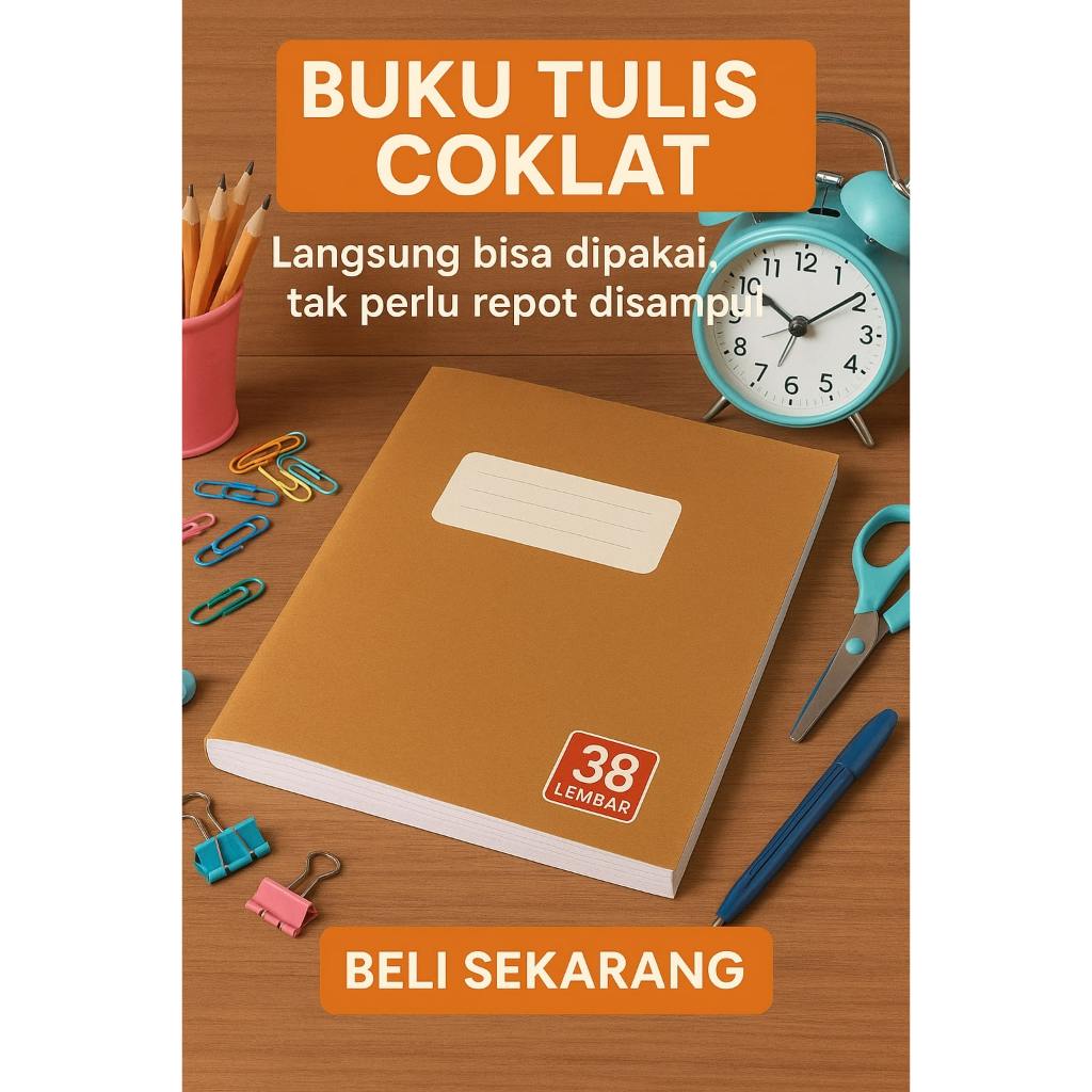 

Buku Tulis Sekolah 38 Lembar Coklat Murah Ready-Buku Tulis Siswa 38 Lembar Coklat Praktis Murah COD-Buku Tulis Coklat Isi 38 Lembar Murah Praktis Ready Stock