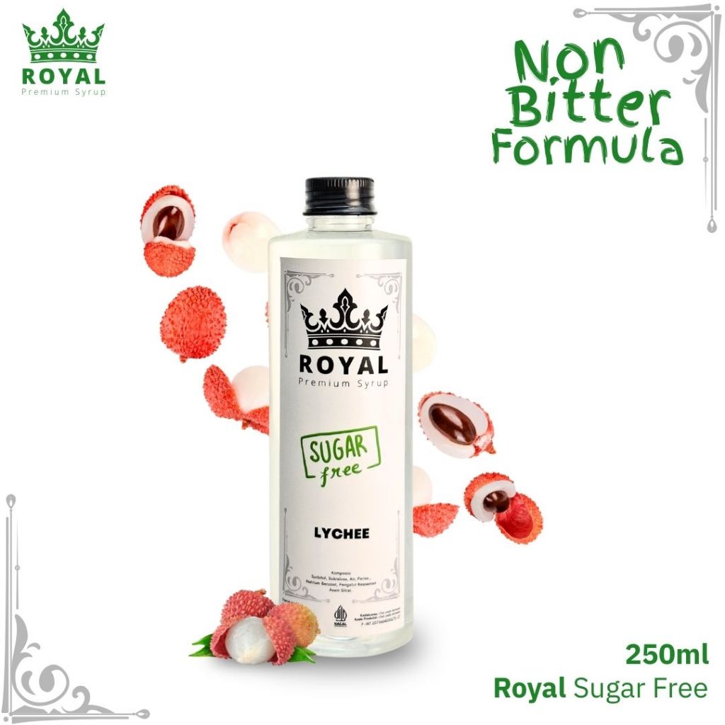 

ROYAL SUGAR FREE Lychee Keto Syrup / Sirup Leci (250ml)