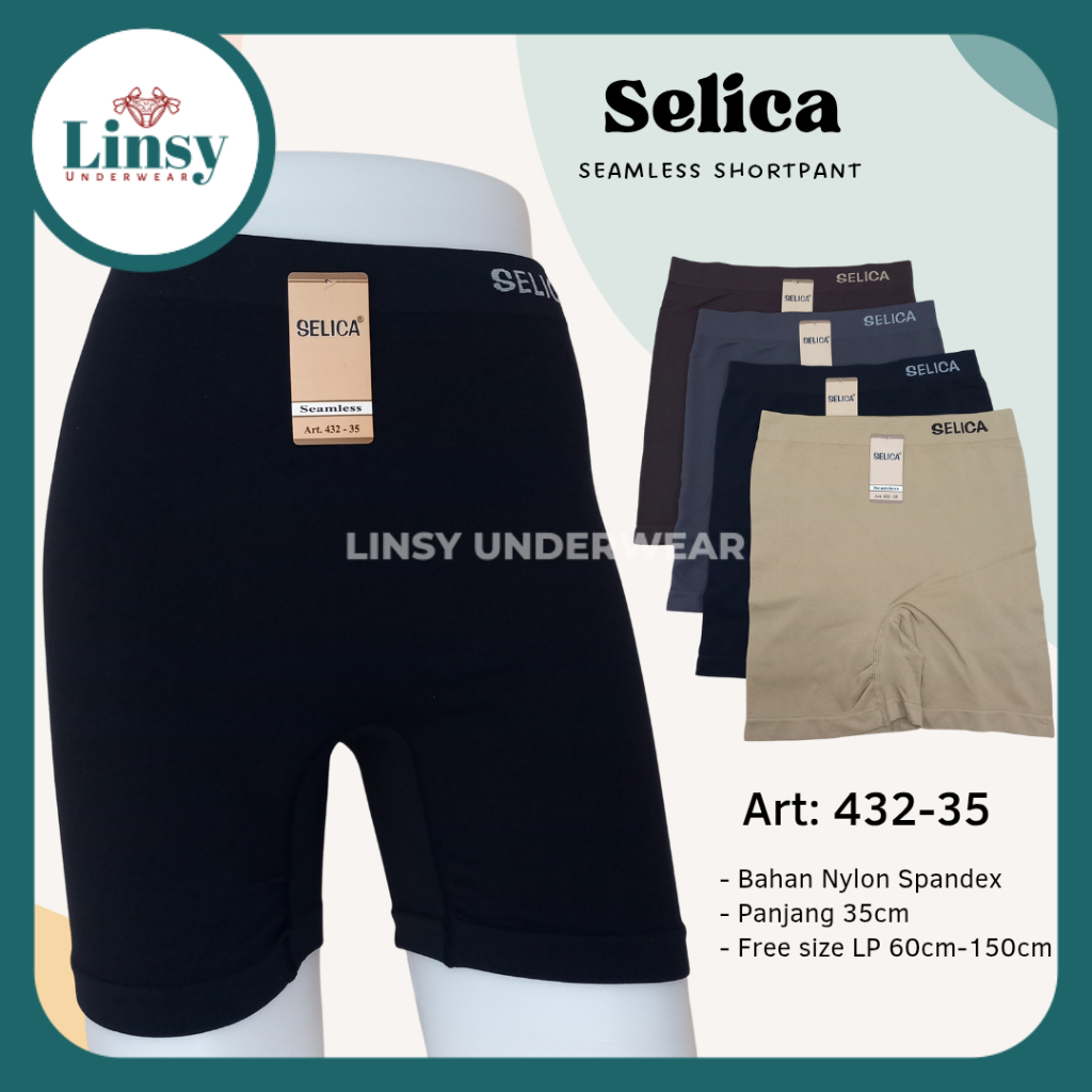 Short Pant Wanita Selica Panjang 35 Sot Boxer Seamless panjang 25 Elastis Free Size