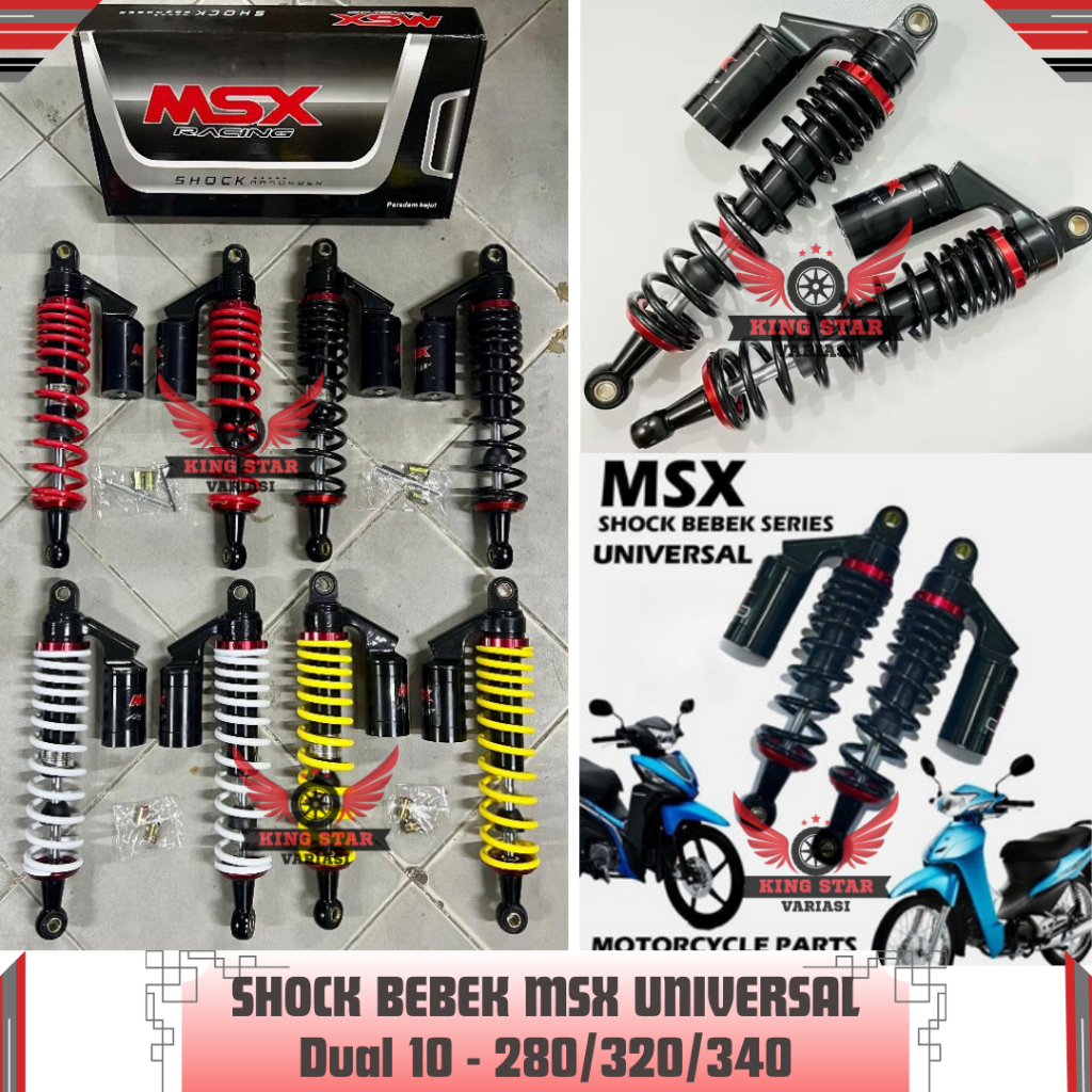 SHOCK SHOCKBREAKER TABUNG ATAS HITAM  BELAKANG BEBEK MSX RECING KHARISMA /SUPRA X125/SUPRA FIT,/NEW/