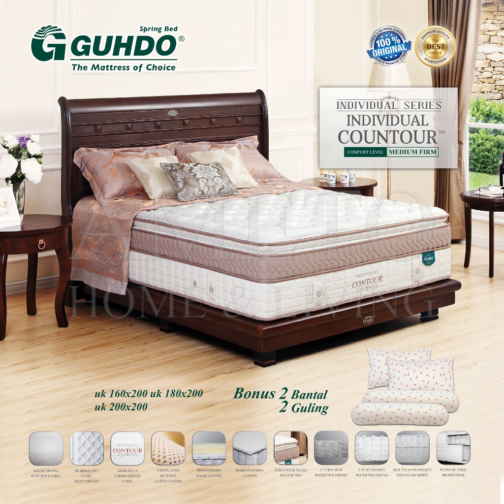 Guhdo Springbed Individual Countour Latex 160 180 200 x 200 Victorian HB Zidane Full Set