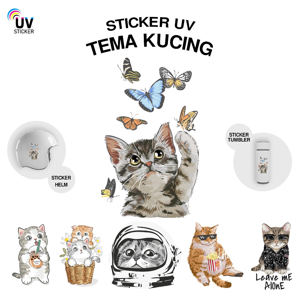 

STIKER UV - TEMA KUCING | STICKER UV, STICKER MOTOR, STICKER MOBIL, STICKER HELM, STICKER TUMBLER, STICKER 3D, STICKER UV DTF BY UVSticker