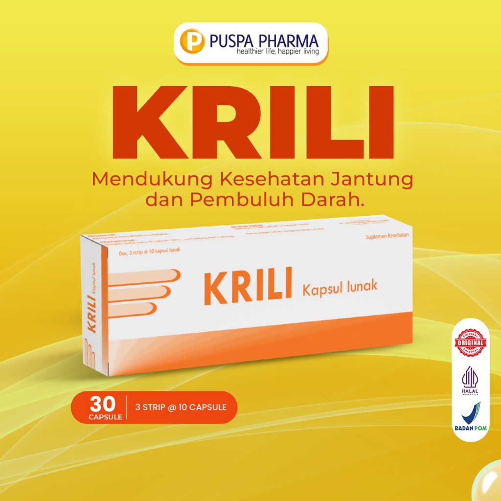 Krili (Krill oil 500 mg) - Membantu memelihara kesehatan - isi 30 kapsul