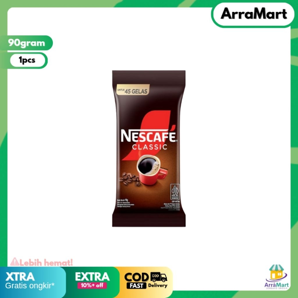 

Nescafe Classic Kopi Bubuk Bag 90gram