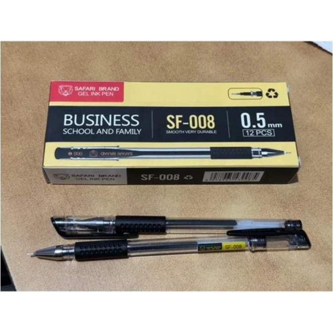 

VHP - Pulpen Gel Safari SF-008 12pcs Tinta Hitam 0.5mm