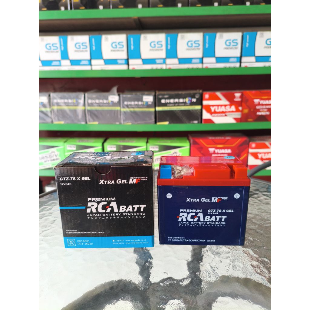 Aki Sepeda Motor RCA BATTERY ( GTZ-7S 12.V 6.AH ) Vario 125, Satria FU, CBR 150, Nmax New, Aerox New