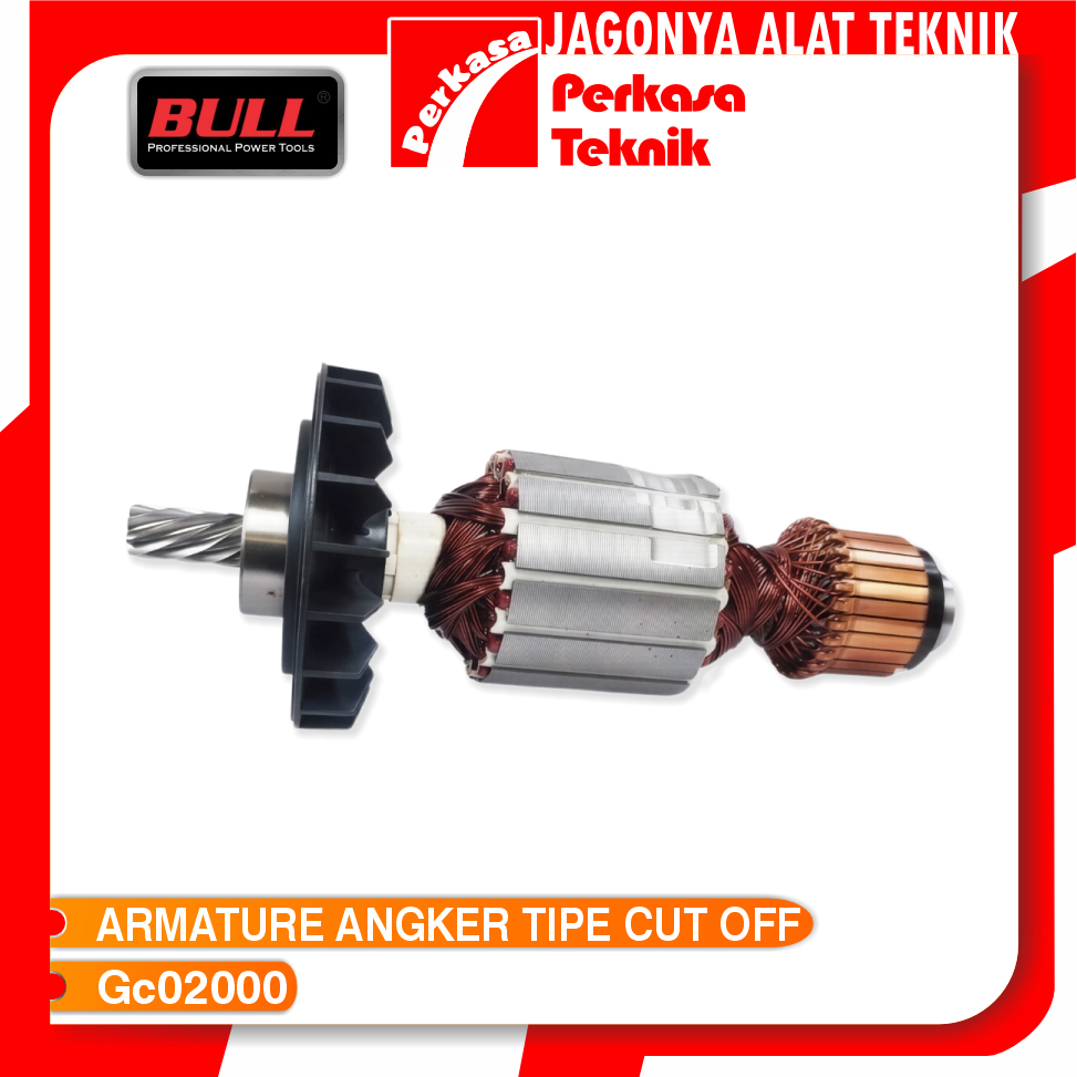 BULL GCO2000 Armature Rotor Angkur Angker Mesin Cut off Grenda Gerinda Logam Discgrinder Bosch GCO 2