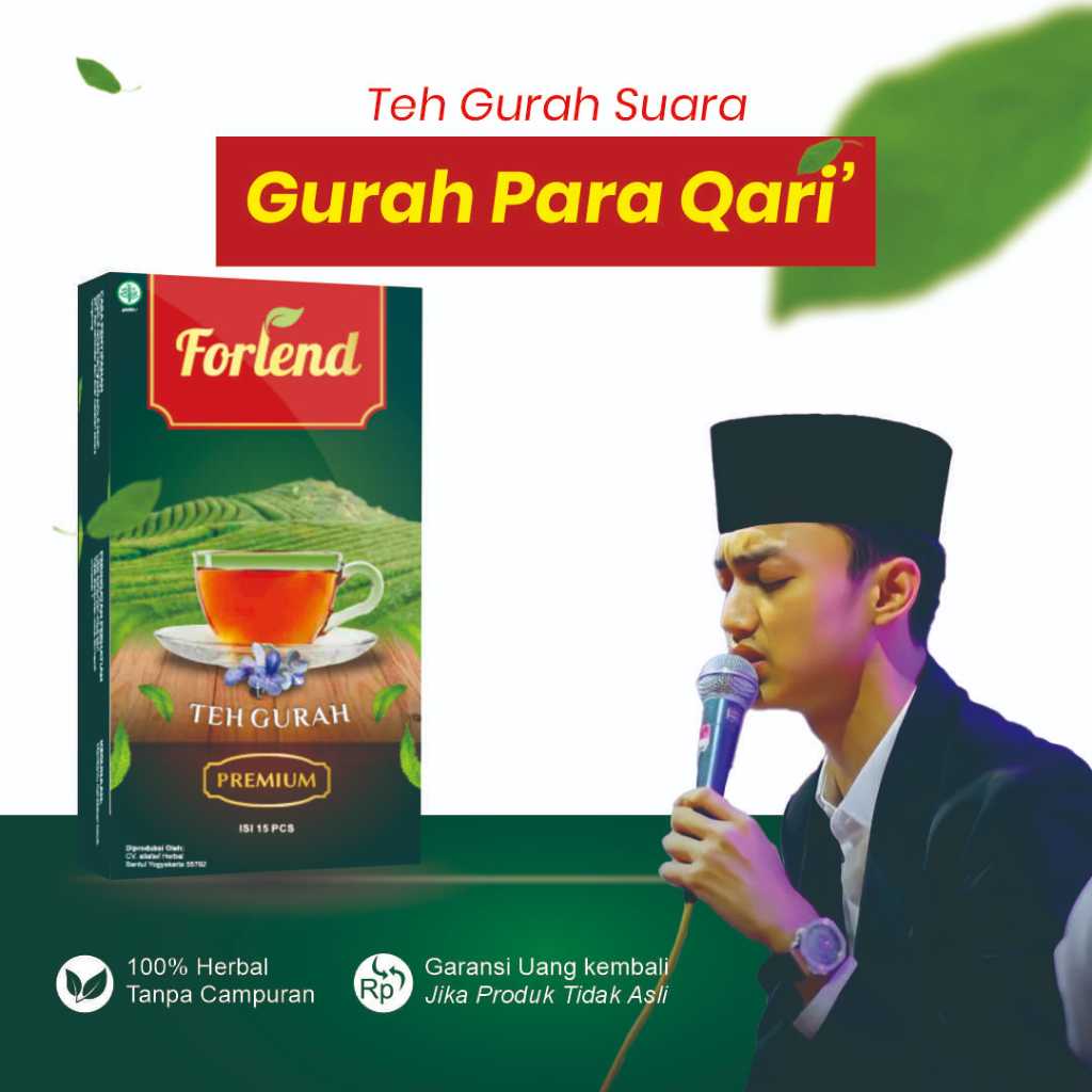 

Herbal Gurah Qori' - Teh Gurah Herbal - Teh Pembersih Dahak Dan Menjernihkan Suara - Pemerdu Suara