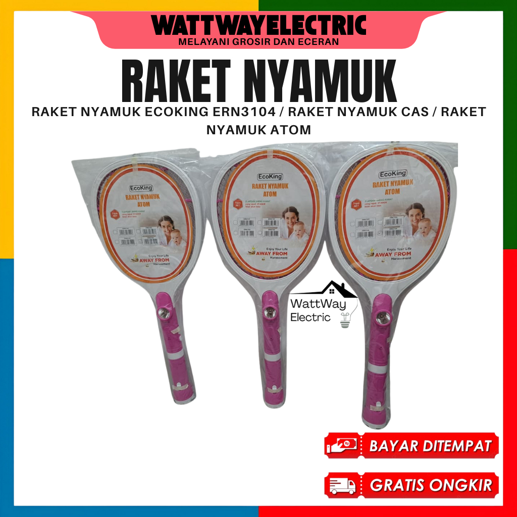 Raket Nyamuk ECOKING / Raket Nyamuk Charger Original