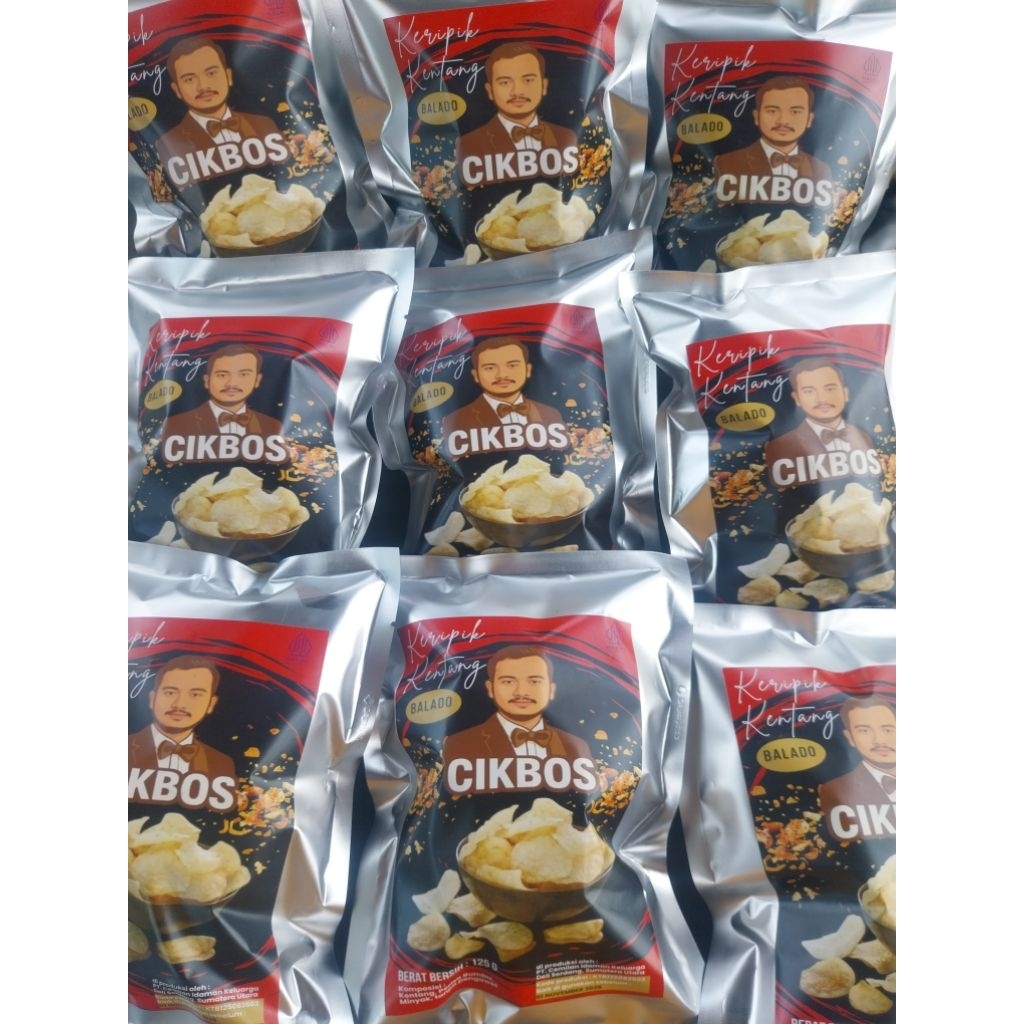 

Keripik kentang asli rasa balado tanpa pengawet