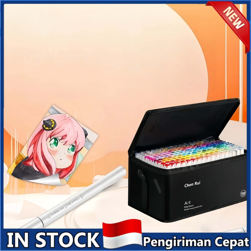 

Spidol Ujung Ganda Chenrui Spidol Warna Warni Kuas Seni