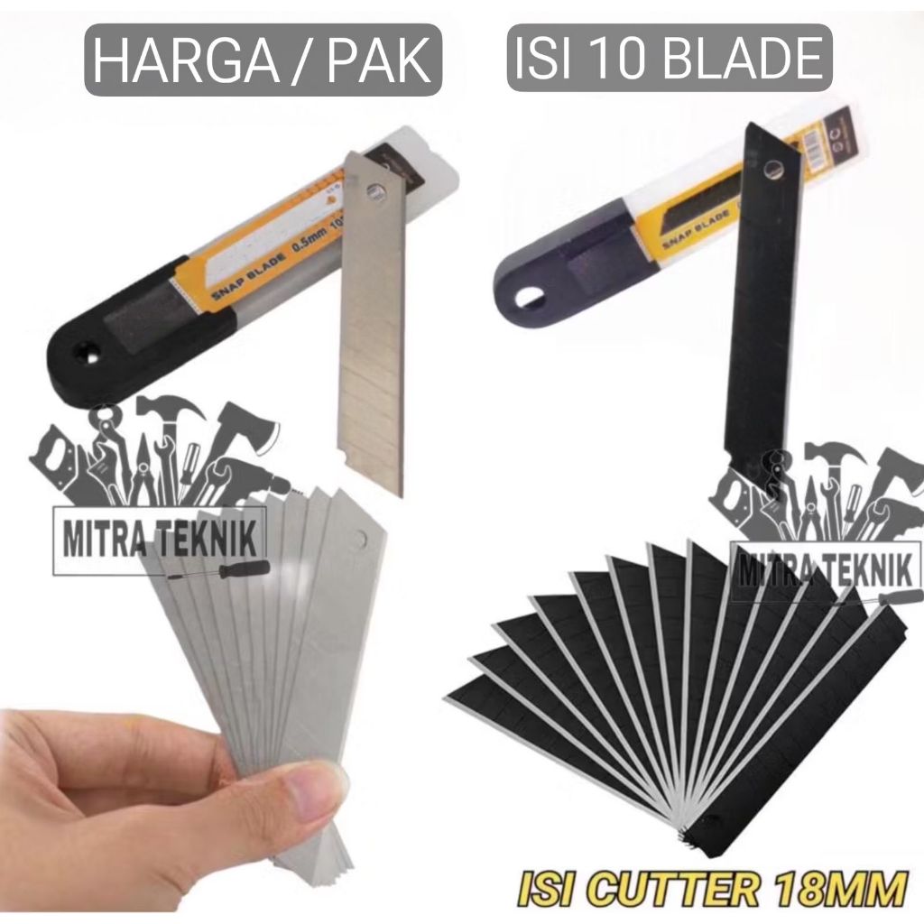 

ISI CUTTER HITAM PUTIH BESAR ISI 10 PCS /ISI ULANG CUTRER WARNA HITAM DAN WARNA PUTIH