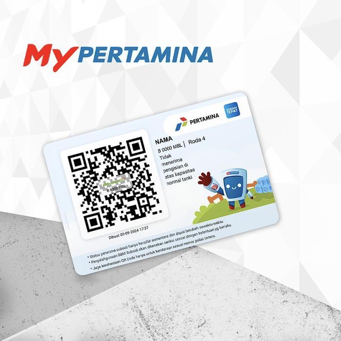 KARTU BARCODE MY PERTAMINA