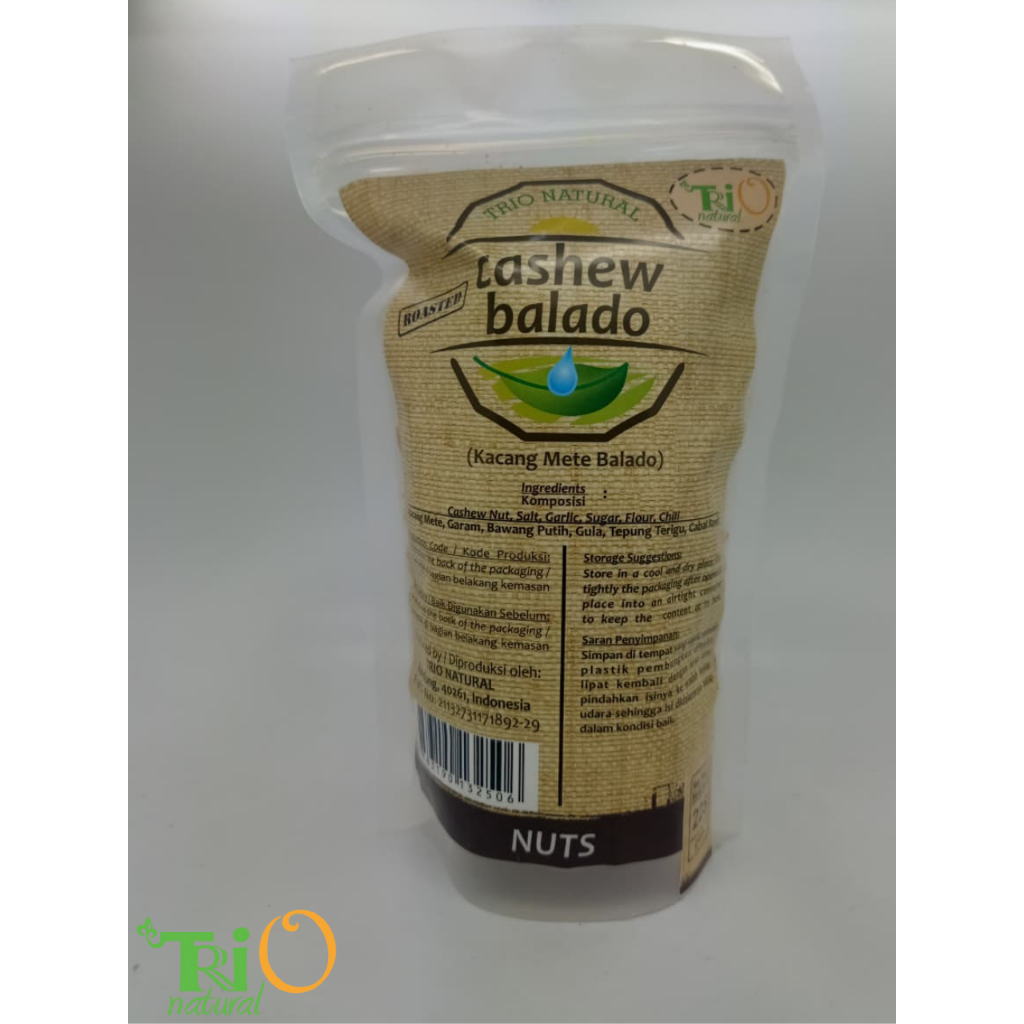 

Trio Natural Cashew Balado 225 gram