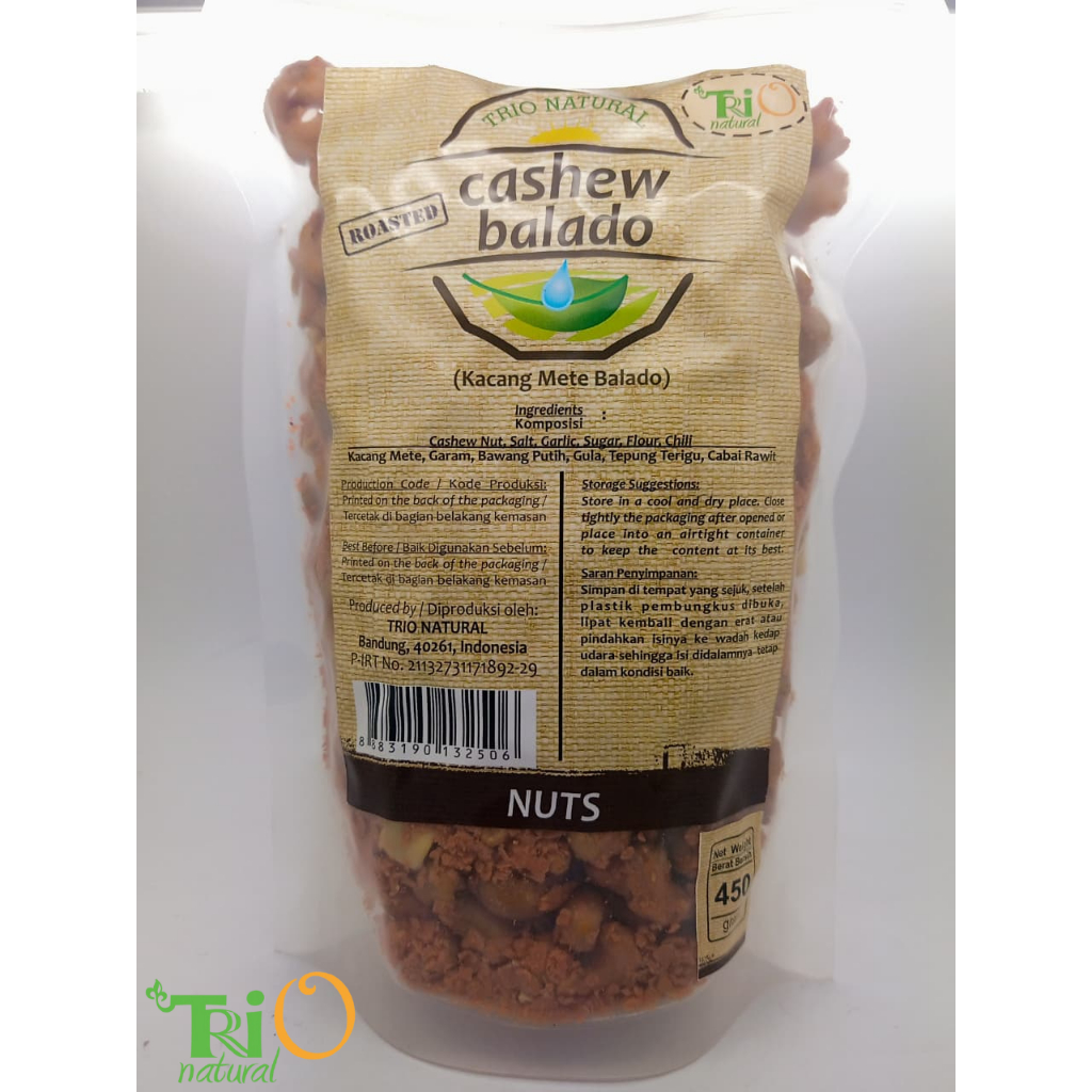 

Trio Natural Cashew Balado 450 gram