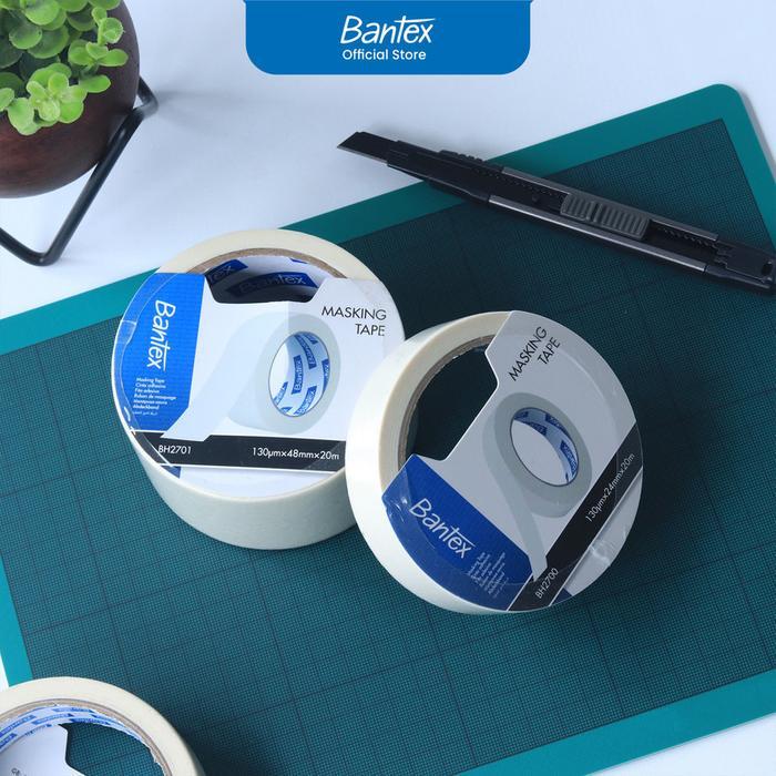 

Bantex Masking Tape/Lakban Kertas Mudah Dilepas Tanpa Bekas Ukuran 24mm/48mm x 20 Meter BH2700X