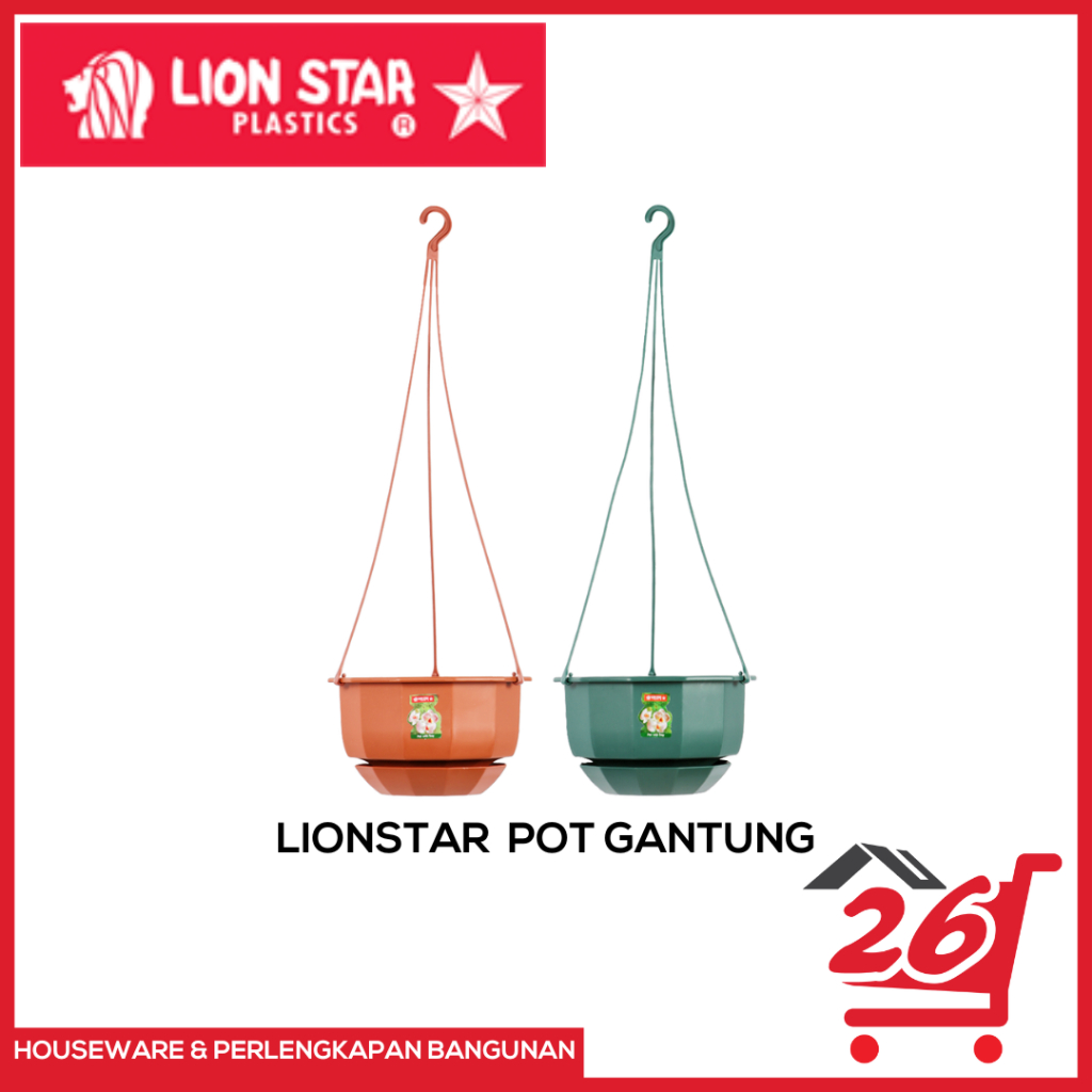 LION STAR GARDENIA FLOWER POT / POT BUNGA GANTUNG / POT BUNGA HIAS GANTUNG